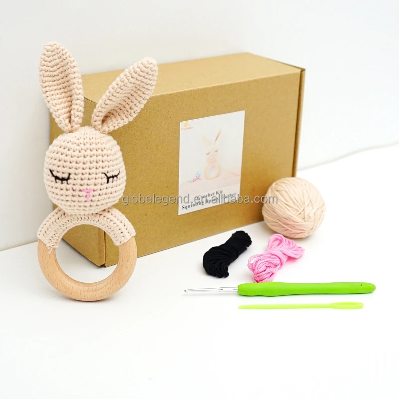 Animals Diy Amigurumi Creative Crochet Stuffed Toys Needle Kit Handmade Crochet Mini Giraffe sheep elephant Bear Doll