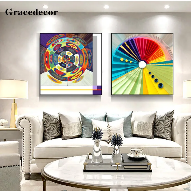 Wholesale Abstract Painting Artwork Print Crystal Porcelain Painting