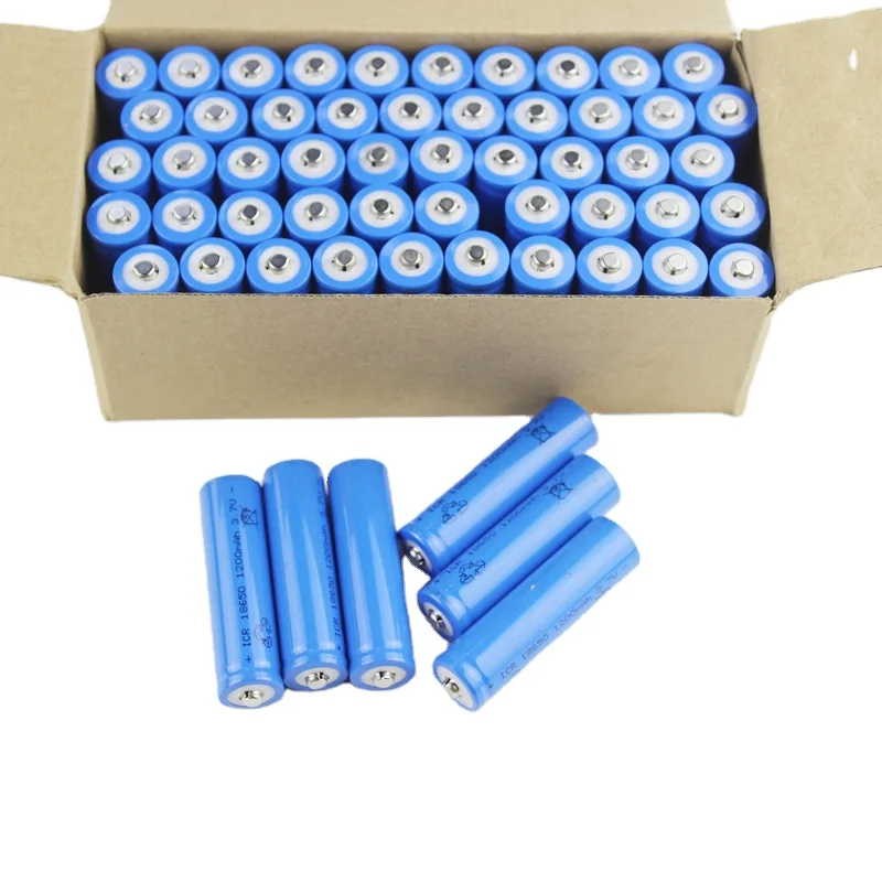Перезаряжаемая литиевая батарея 1200mah3.7V цикл зарядки 18650 литий-ионный аккумулятор для мощного света фонарик