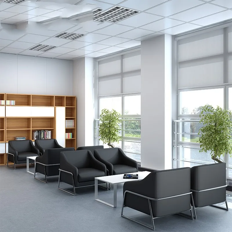 high quality customized color sofa set american black office sofa armchair cape area VIP room white leather couch