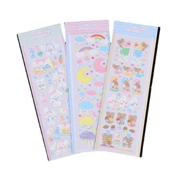 Wholesale K-pop custom printing  Lovely Journal Decoration holographic vinyl custom die cut sticker sheet