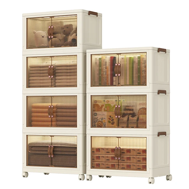 Plastic Storage Box Cabinet Children Toys Storage Book Shelf multi-functional save space kitchen storage cabinet