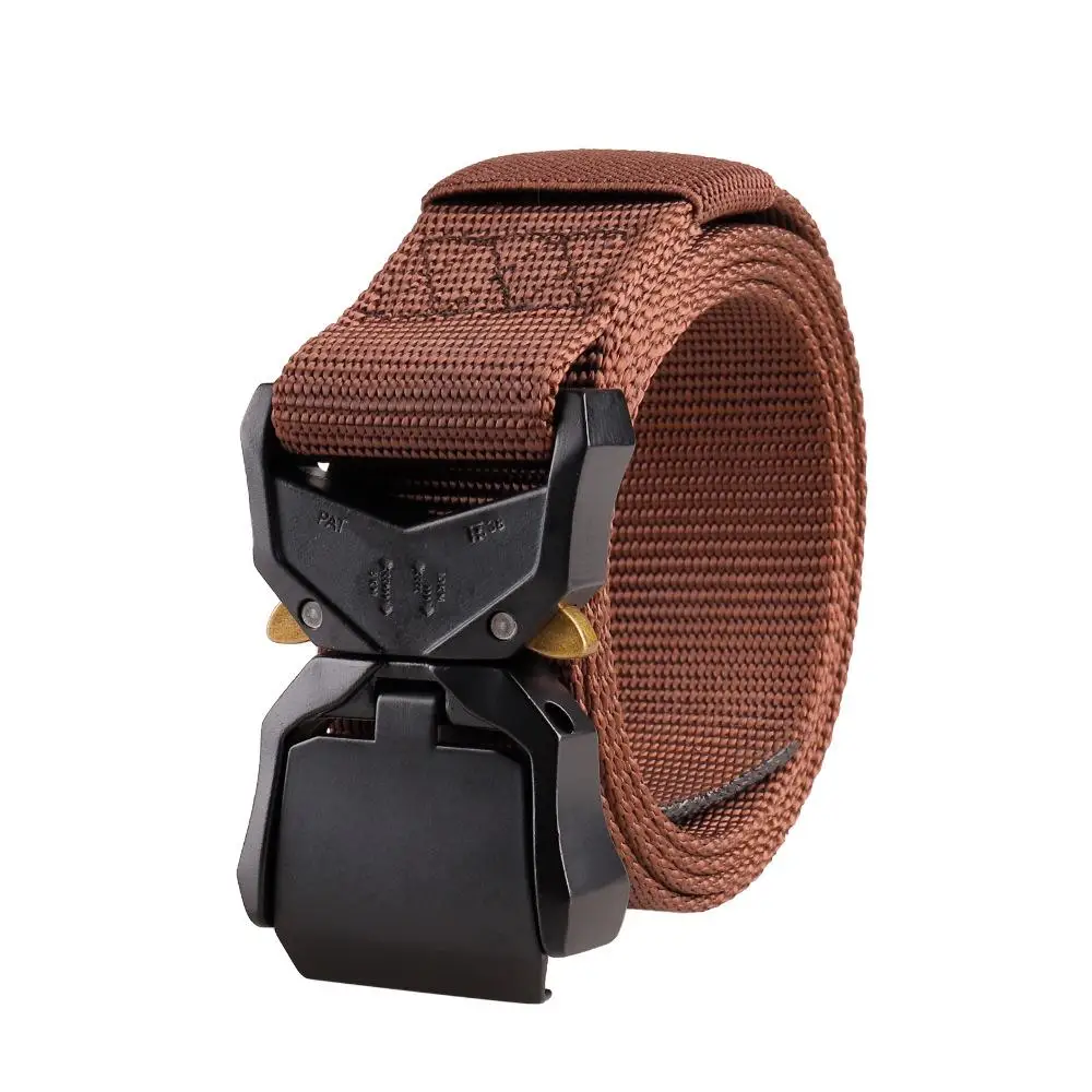 Ремень мужской из металлического сплава и нейлона, брезентовый пояс в виде кобры для штанов и занятий спортом на открытом воздухе