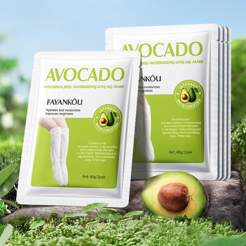 Extended Foot Mask Rejuvenating Hydrating Moisturizing Nourishing Care Foot Avocado Petroleum Jelly Moisturizing Long Leg Mask