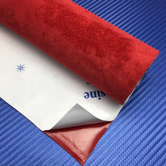 Direct Sales Self-adhesive Leather Four Sided Elastic Suede Leather Adhesive Car Interior Decoration Upholstery Leather