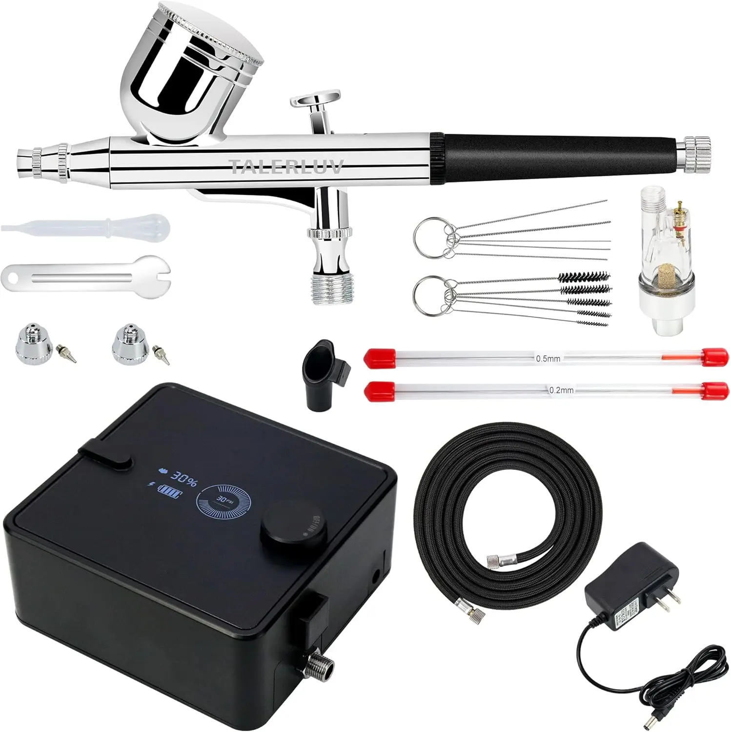 TALERLUV High Quality Easy-to-Use Smart home  Airbrush Tool Set Kit with Air Compressor High Pressure Air Brush Non-Clogging