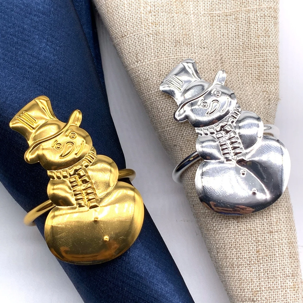 Luxury Metal Gold Napkin Rings Christmas Tree Elk Unique Napkin Rings Napkin Holder Ring