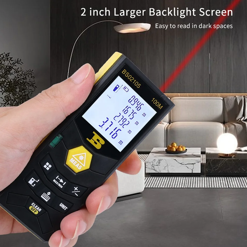 Digital laser range finder measuring tape 100M laser rangefinder laser distance Measure meter electronic roulette