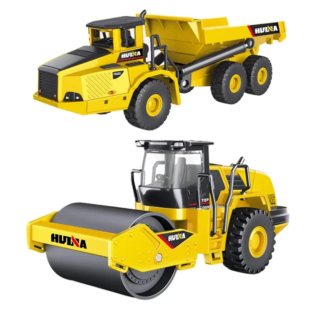 KYK New Product 2022 Huina 1569 Engineering Vehicle Set Rc Truck  Simulation RC Bulldozer Machine Car Toys