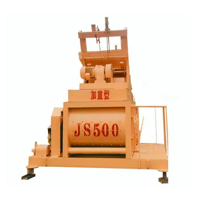 JS500 double horizontal shaft forced concrete mixer     cement mixer machine