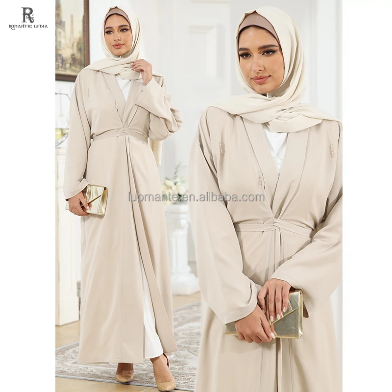 Abaya Manufacturer Custom Islamic Muslim turkish style abaya elegant Abaya with Beads