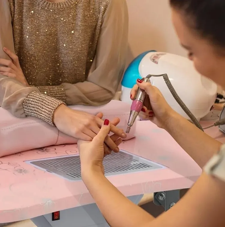 Новый узорчатый стол для ногтей с легким портативным складным столиком присоской салона красоты Маникюрный Стол