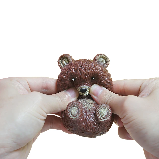 Tpr Stretch Toy Manufacturer Decompression Mini Bear Animal Squeeze Toys Bear Squishy Soft Toys
