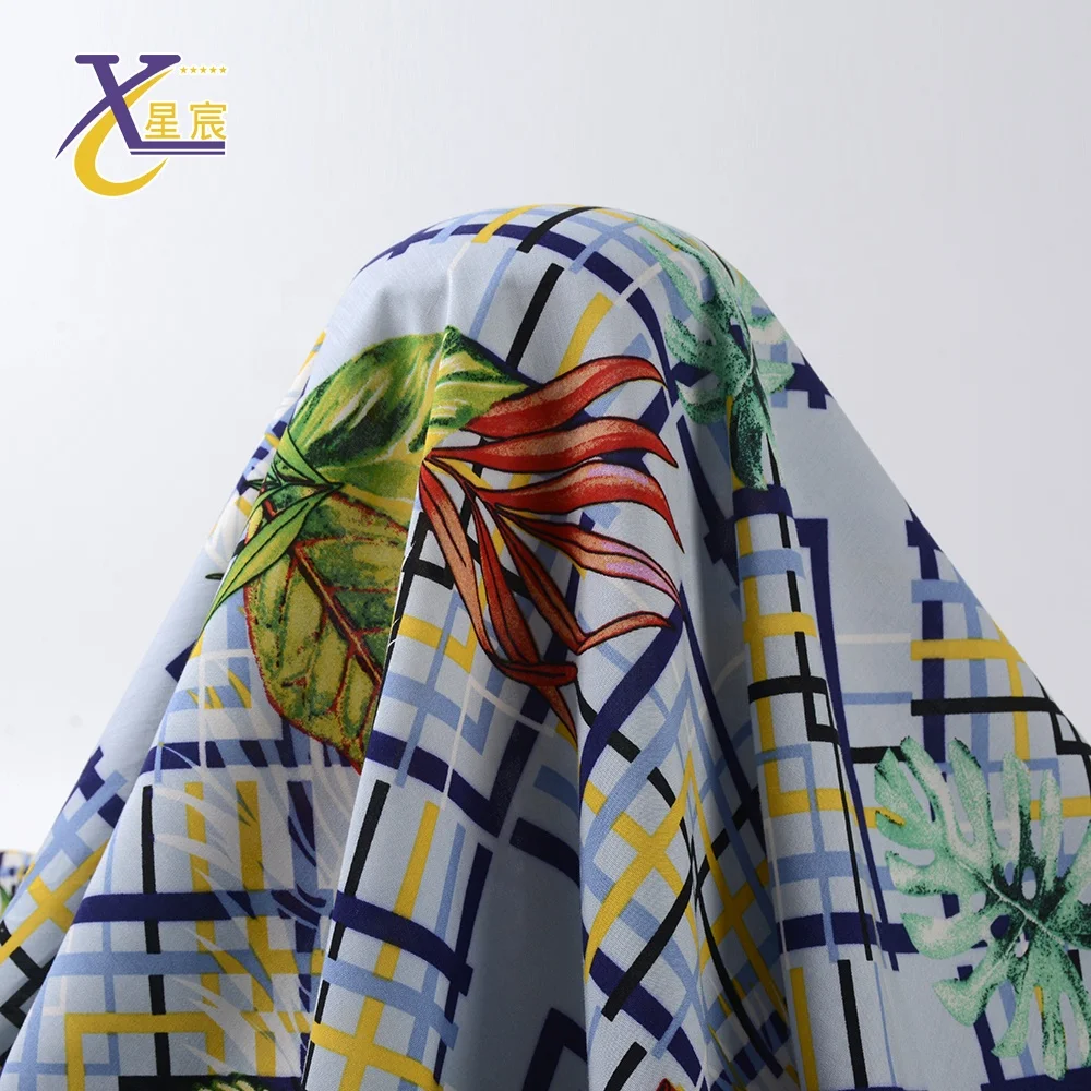 Xingchen Китай, оптовая продажа, в наличии на заказ, мягкая клетчатая и цветочная вискозная ткань, цифровая печать