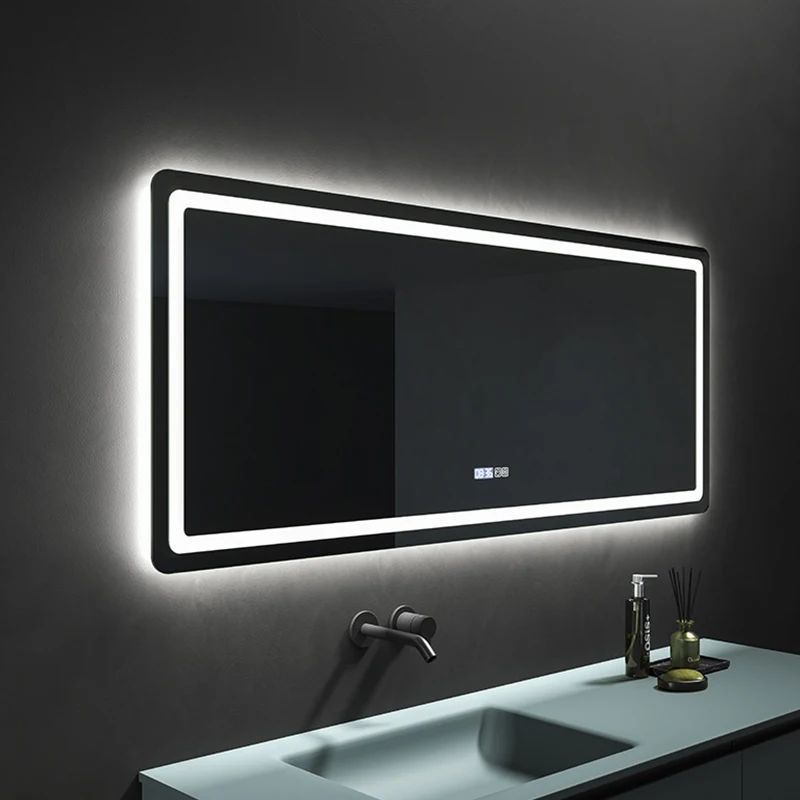 OEM LED Illuminated Backlit Switch Touch Smart Mirror Wall Mounted Bathroom Mirrors with Light