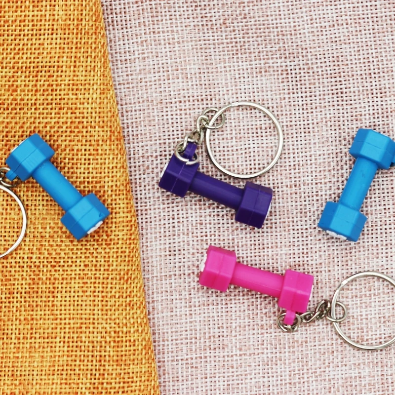 Wsnbwye dumbbells price pakistan llaveros Anime Sublimation DIY CHAVEIRO 55 kg dumbbell keychain