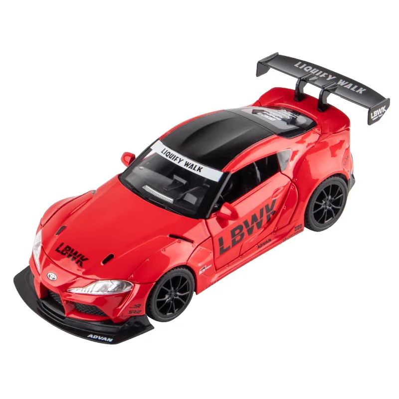 Tou yota SUPRA 1:24 спортивный симулятор игрушечный автомобиль акусто-оптический откат для детей день рождения металлическая модель автомобиля мальчиков