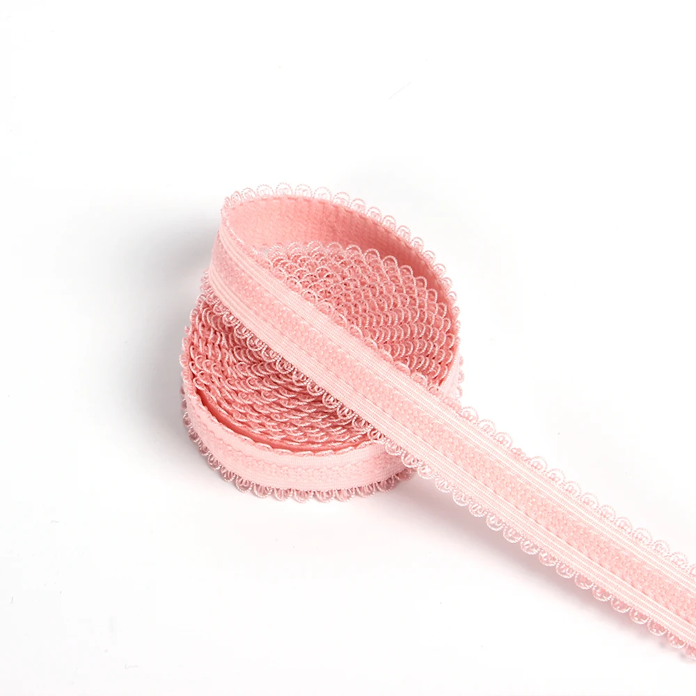 Latest Design Eco-Friendly Shoulder Both Side Picot Elastic Bra Strap Shoulder Tape