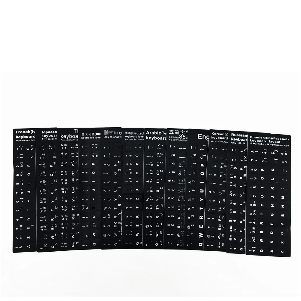 Испанская клавиатура наклейки силиконовая протектор Оригинальная (черная) Силиконовая для ноутбука полный размер стандартная