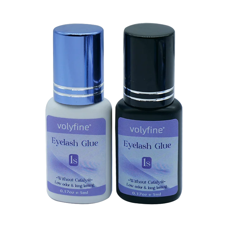 [Volyfine Factory catalyst free eyelash glue for eyelashes extension glue strong 0.5 1 2s false clear lash glue custom logo OEM