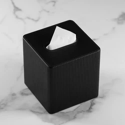 Roman Column Texture Leather Tissue Box Cover Square Bathroom Bedroom Home Office Accessories PU Leather Tissue Box Holder