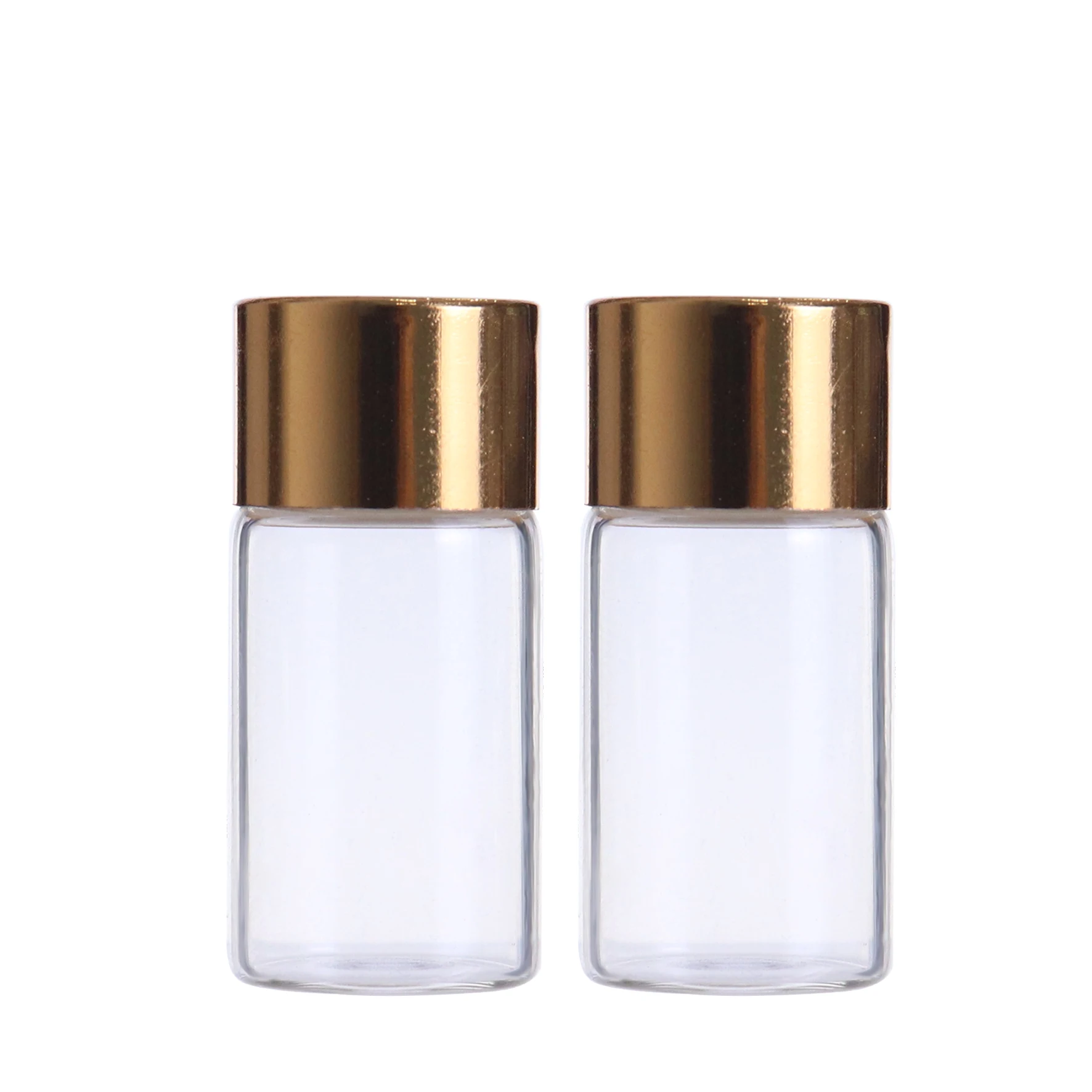 Perfume Tester Glass Bottle 0.5ml 1ml 2ml 3ml mini glass bottle with black screw cap plastic orifice reducer small glass vial