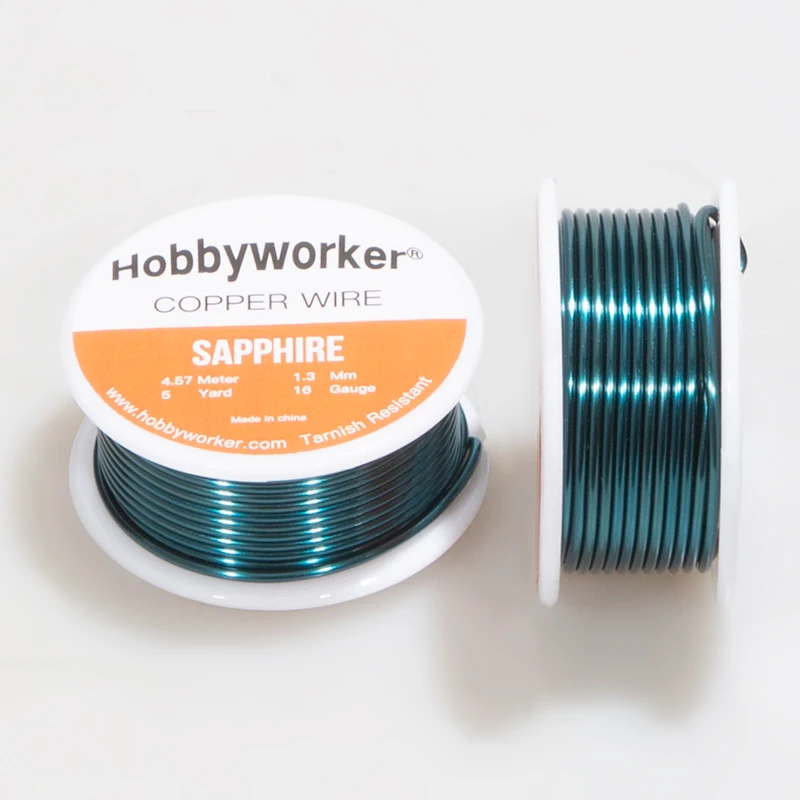 Hobbyworeker High Quality Colorful 16 Gauge  1.3 mm Non-fading Flexible Copper Wire for DIY Earrings HeadwearJewelry Making