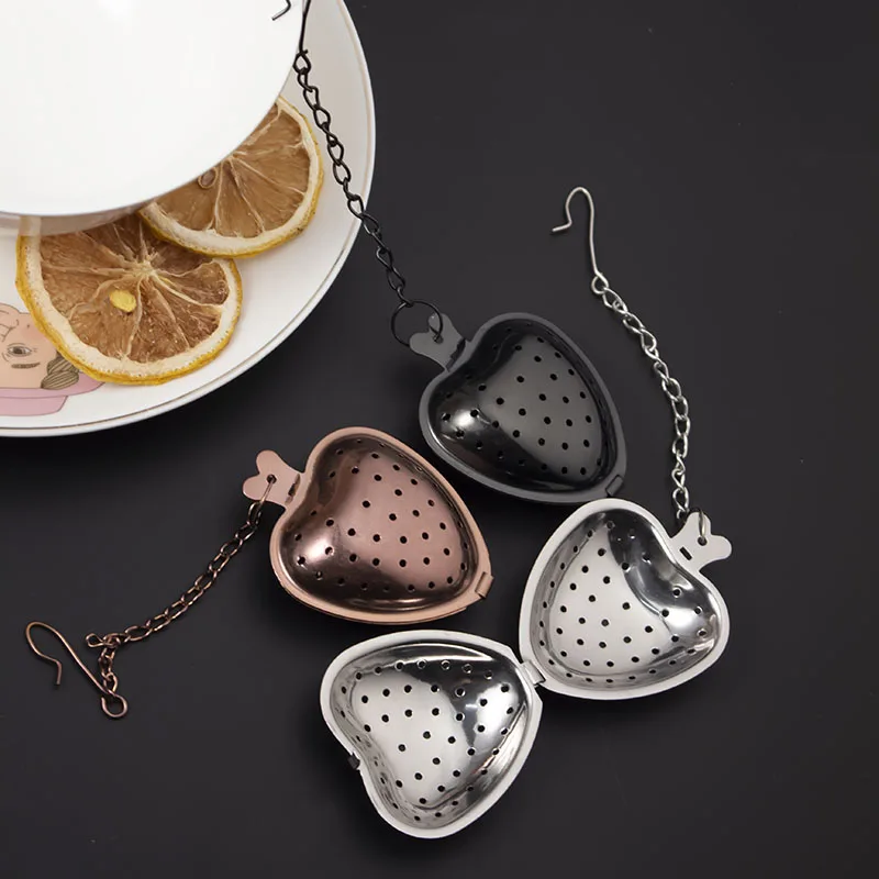 Tea Accessories Reusable Stainless Steel Tea Strainer Filter Loose Leaf Heart Tea Infuser