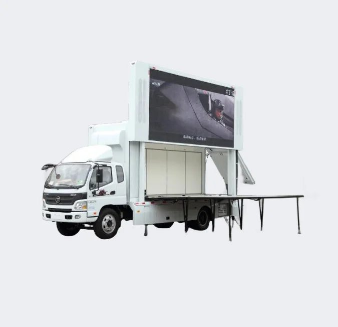 Outdoor full color LED mobile  stage truck advertising trucks display truck for sale