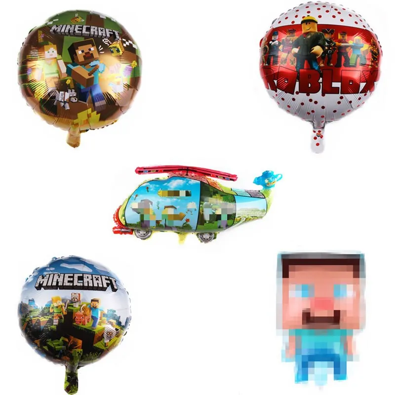 Оптовая продажа 2023 Новое поступление Мультяшные детские игрушки Roblox Minecraft фольгированный шар для детей украшения дня
