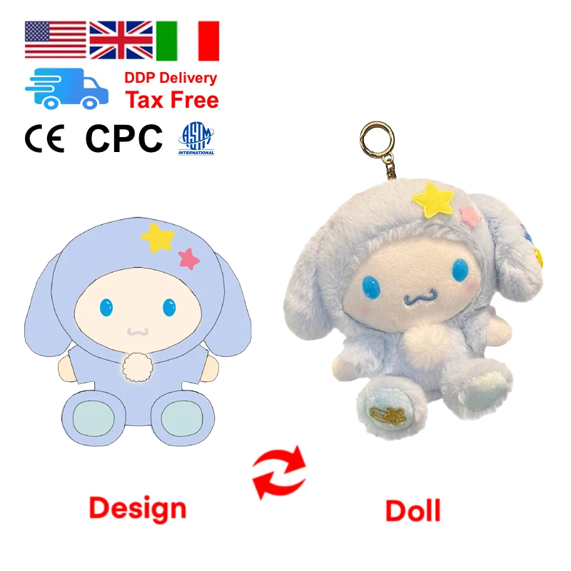 Factory Custom Make kawaii baby bear plushies mini plush keychain  Animal toy Custom Plush Keychain