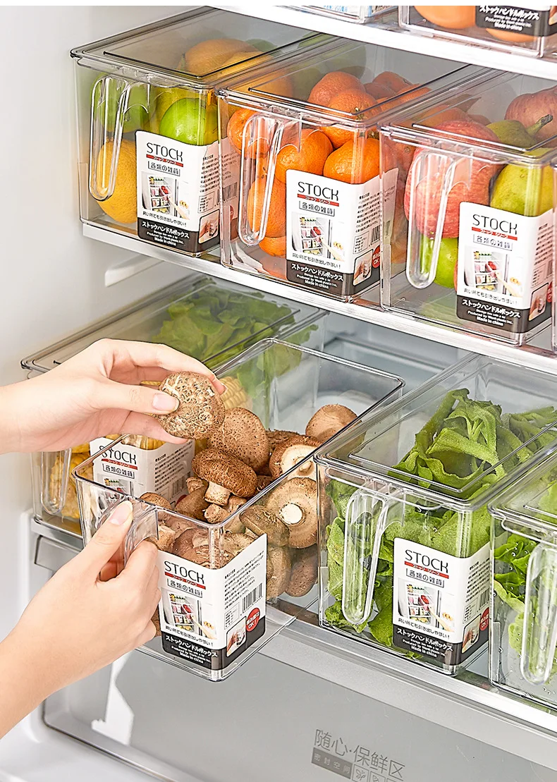 Pantry Food Containers Storage Transparent Preserving Refrigerator Organizer Bin Clear Kitchen Container Box