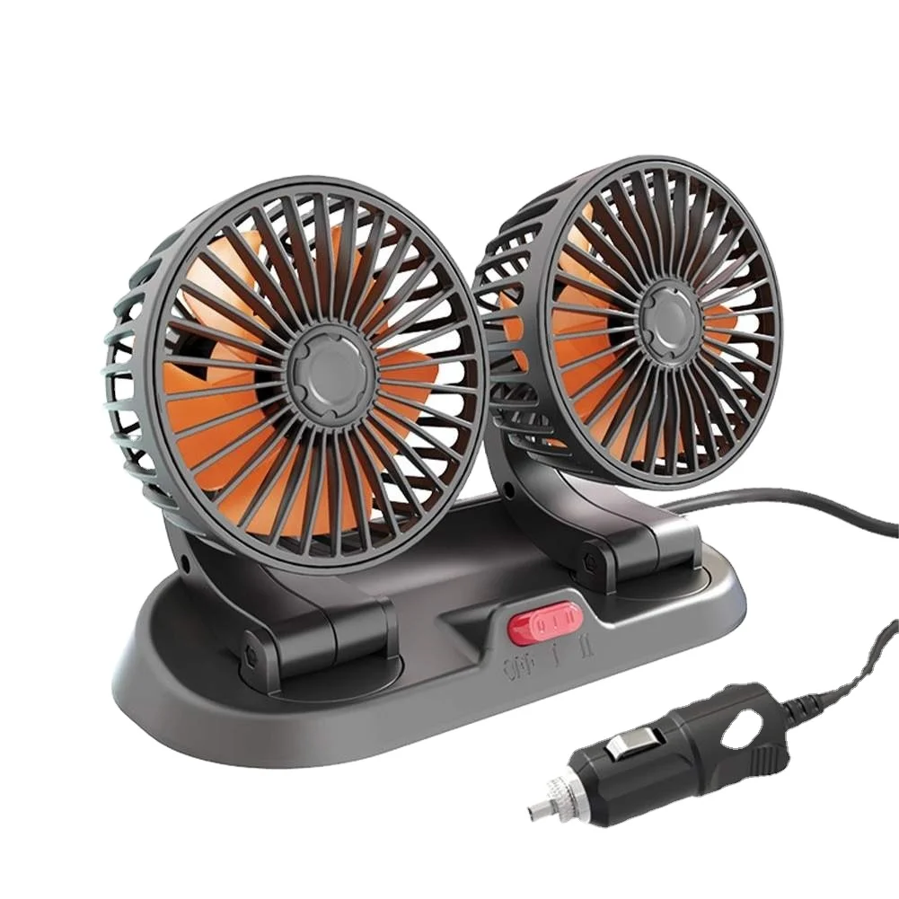 12V 24V Dc Cigarette lighter Connector Mini Small Rotatable Car Cooling Fan For Gift