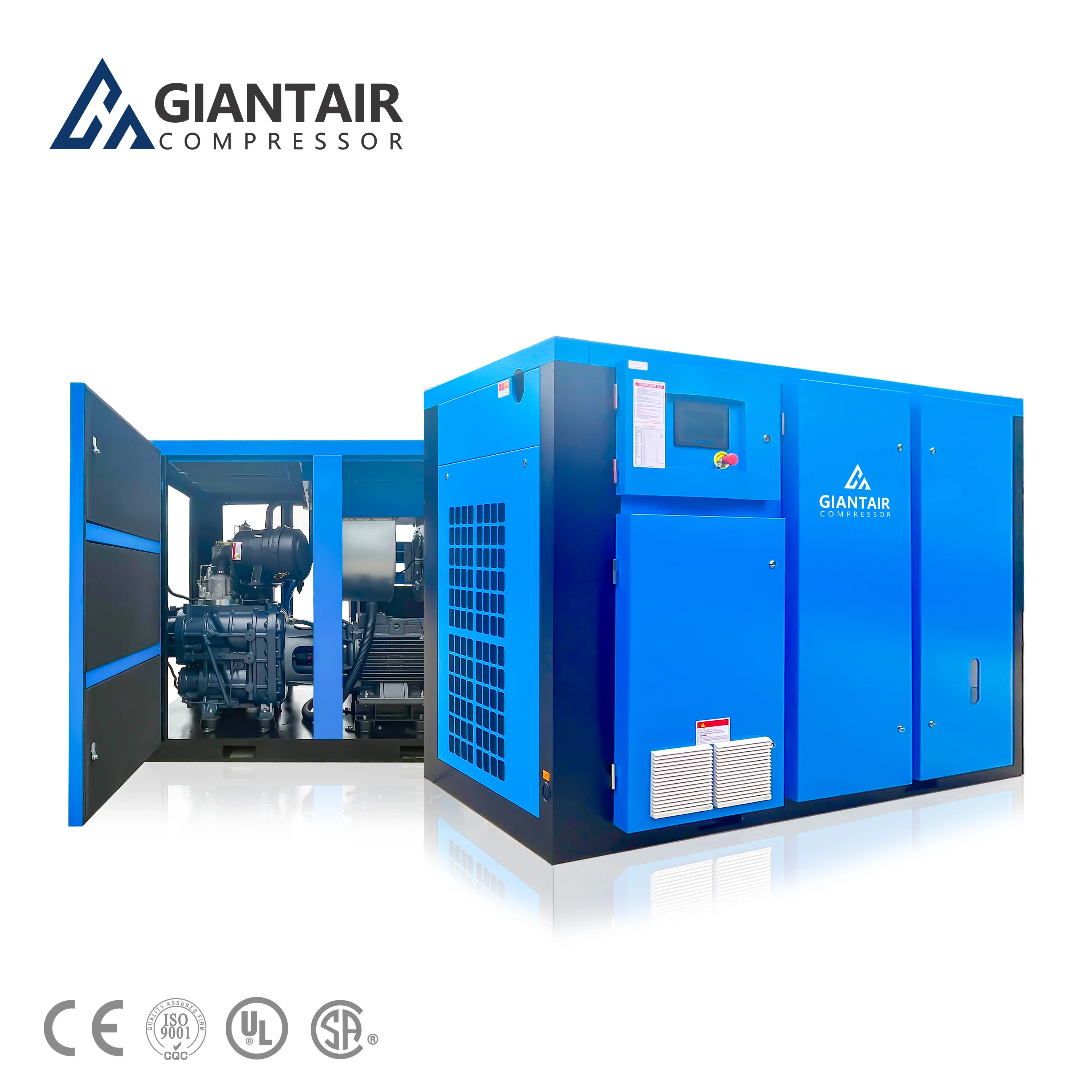 Прямая продажа, 22kw-400kw, Двухступенчатый Воздушный компрессор, Пневматический мощный постоянный магнит, вращающийся винтовой воздушный компрессор, тип воздушного компрессора