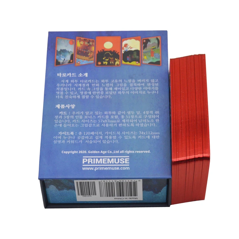 Оптовая продажа высокое качество индивидуальная Печать На колодке карт Таро с золотой или серебряной