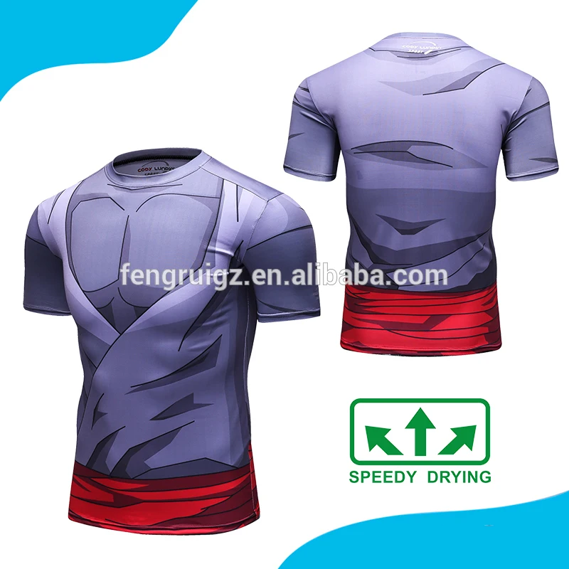 New Series Anime Workout T Shirt Men Casual Anime Sublimation Sportswear