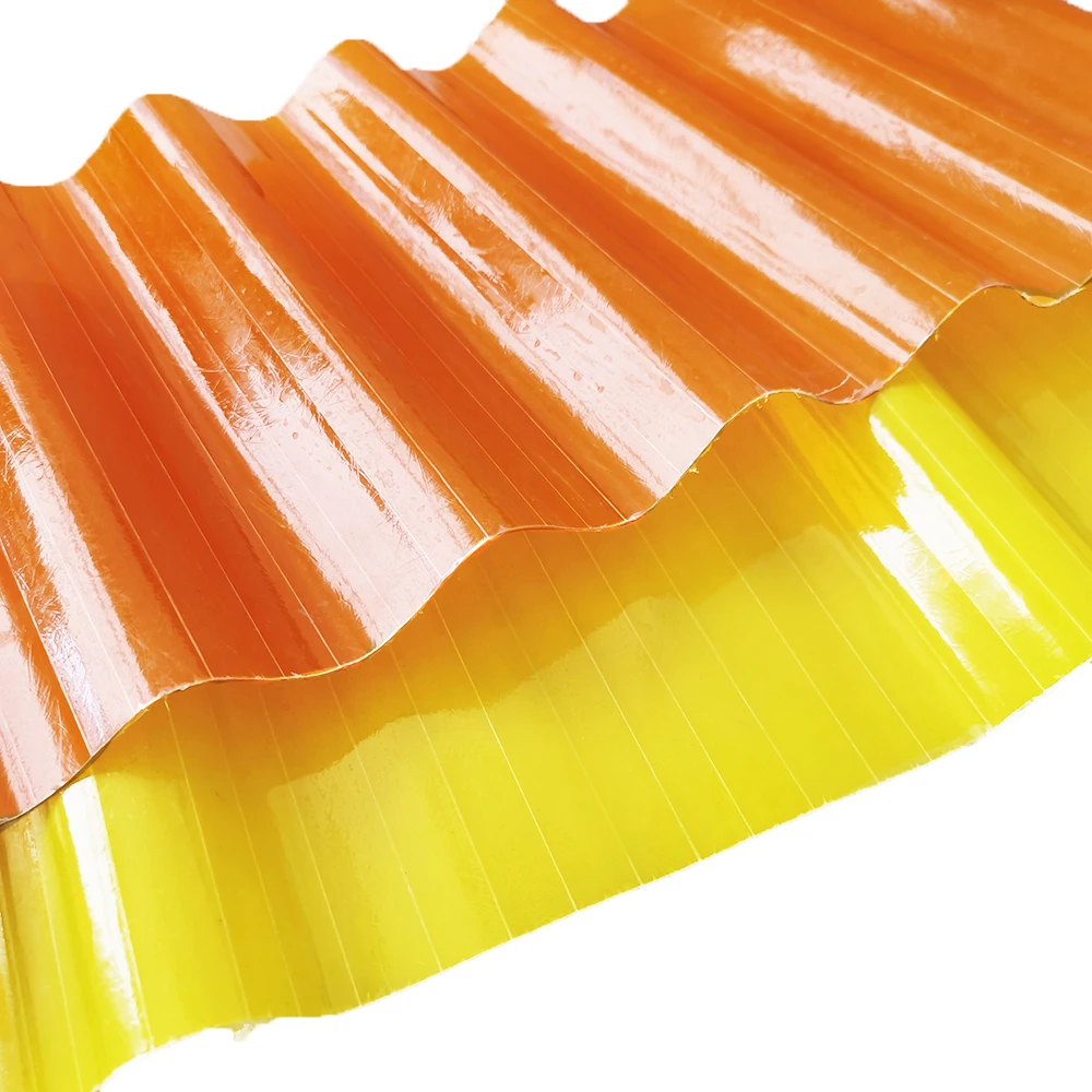 Hard Fiber Plastic Clear Transparent Corrugated Roofing Sheet Roll Fiberglass Flexible Roof Covering Tile Heat Resistant 4*8 She