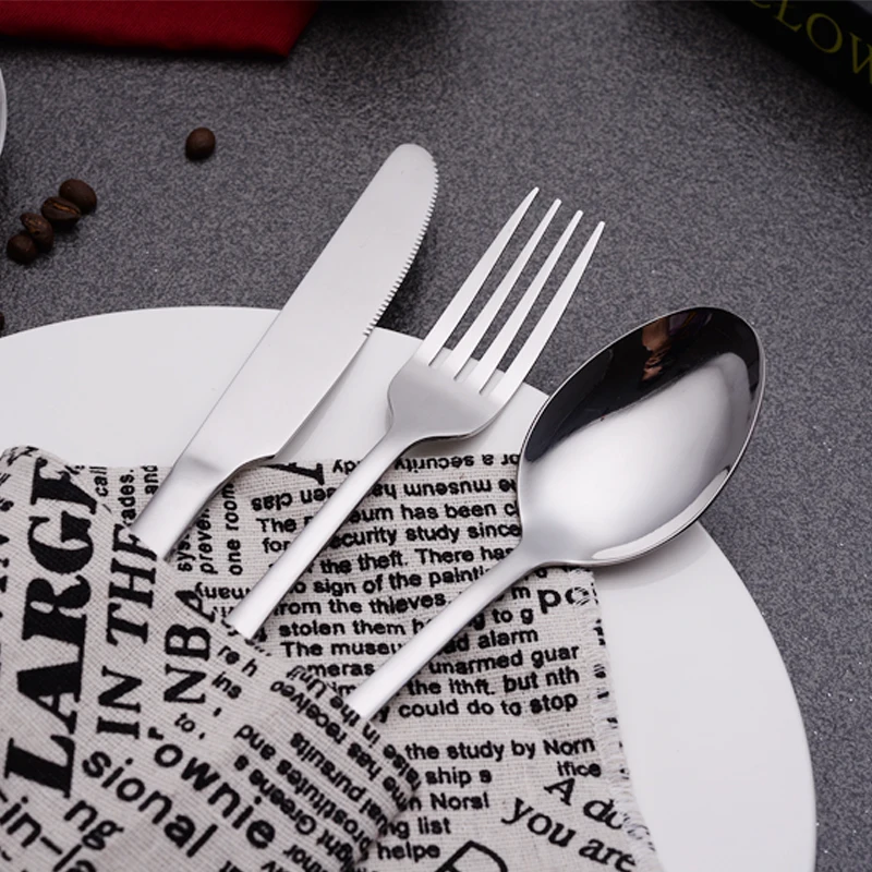  High Quality Luxury 24pcs 1810 Mirror Polished Stainless Steel Flatware