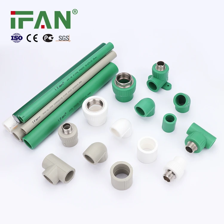 IFAN Construction Plastic Tubes Factory Germany Standard Green PPR Fiber Glass Composite PPR Pipe