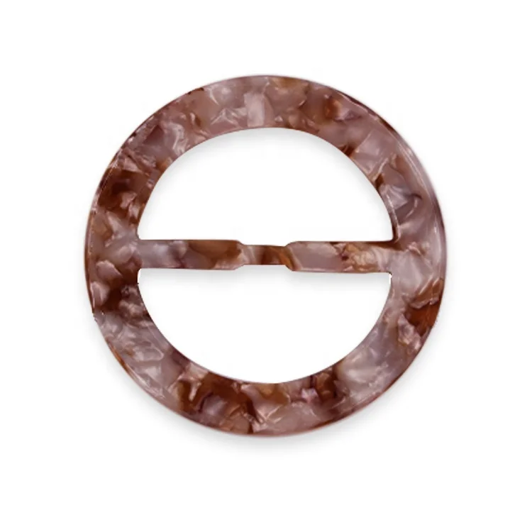 Garment accessories colored plastic round green ring buckle resin acetate acrylic tortoiseshell buckle for clothing shoes coat