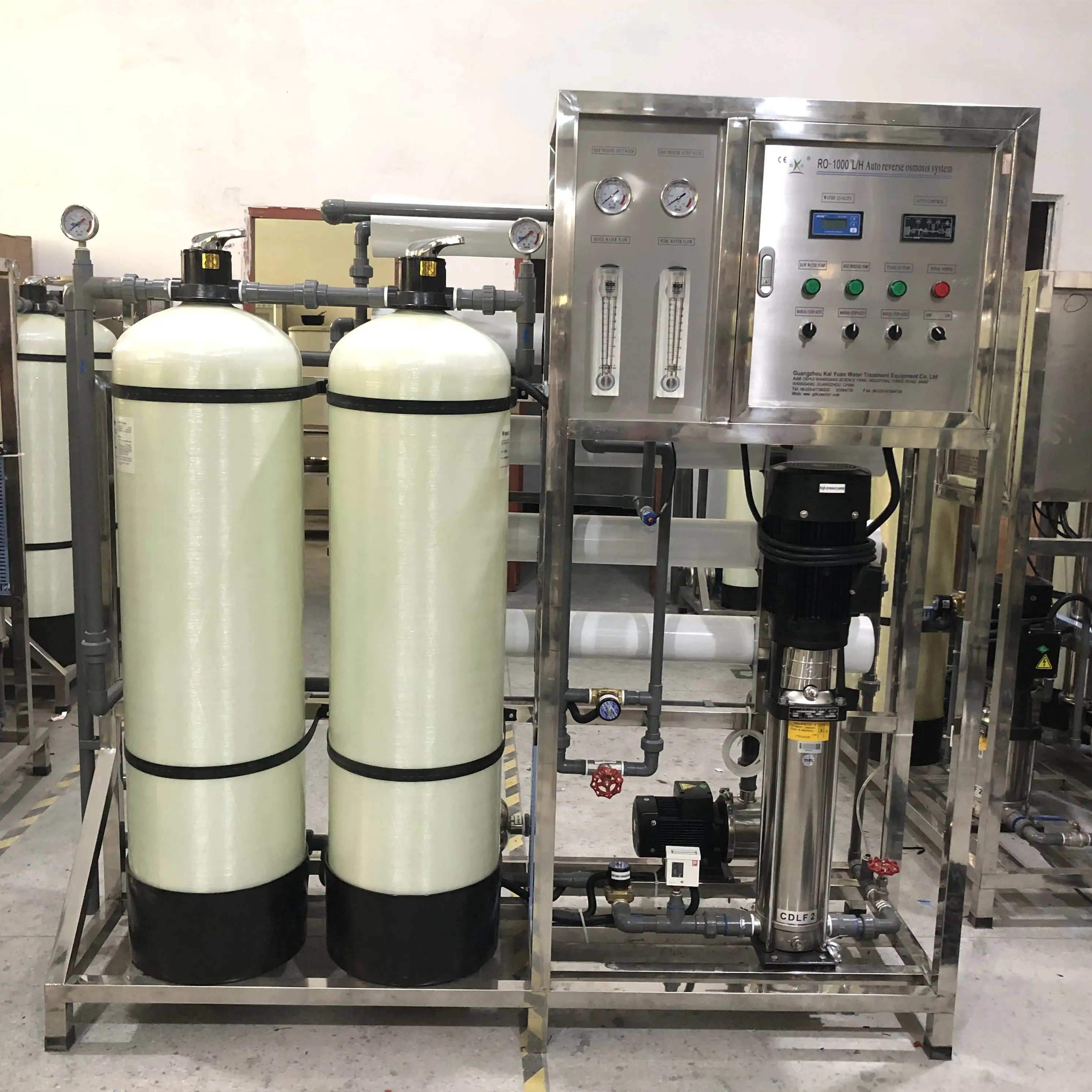 Commercial 1000LPH Water Filter Plant Desalination Water Purification Machine Reverse Osmosis System Hot Sale