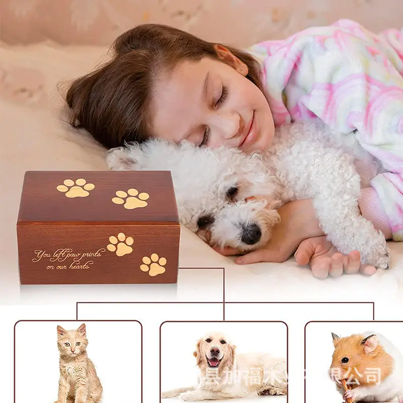 urna para mascotas wholesale decorative cremation urns custom animal pet ash box pet memorial wooden pet urns for dogs ashes