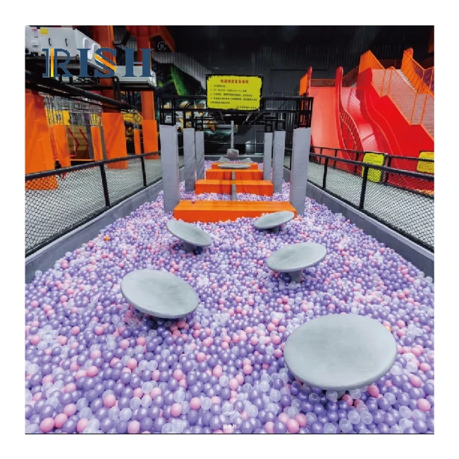 
RISH Professional Indoor Rectangular Trampoline Parks With Basketball Hoop 