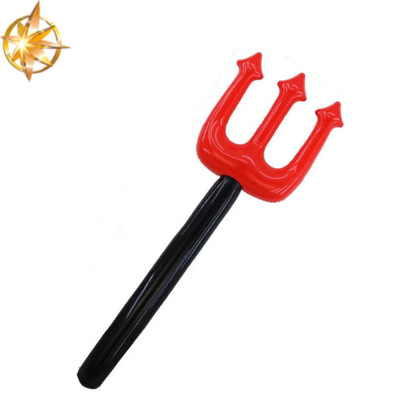 PVC children inflatable fork Halloween devil trident party toy