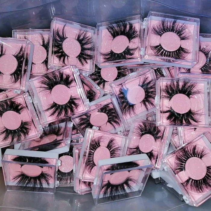 wholesale bulk 5d  eyelashes best quality 3d  25mm  mink lashes vendor with free box