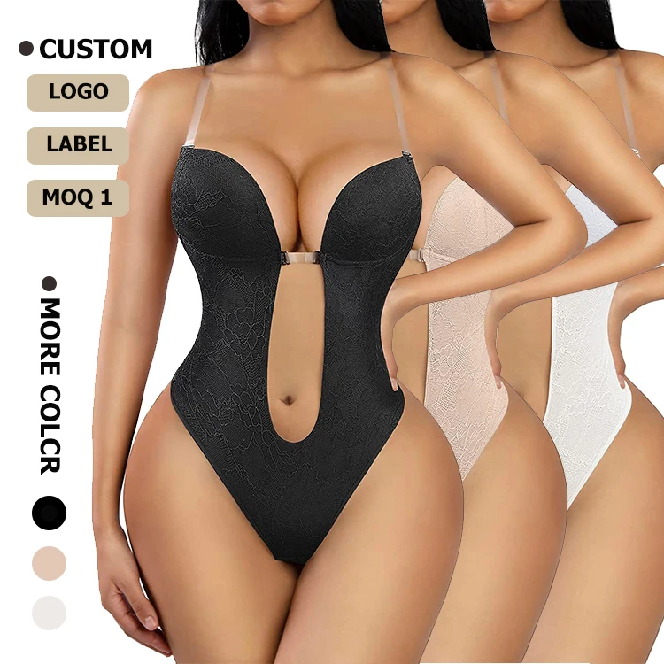Hexin Wholesale Fashion Deep V-Neck Seamless Body Shape For Women Backless Sexy Lingerie Shapewear Bodysuit