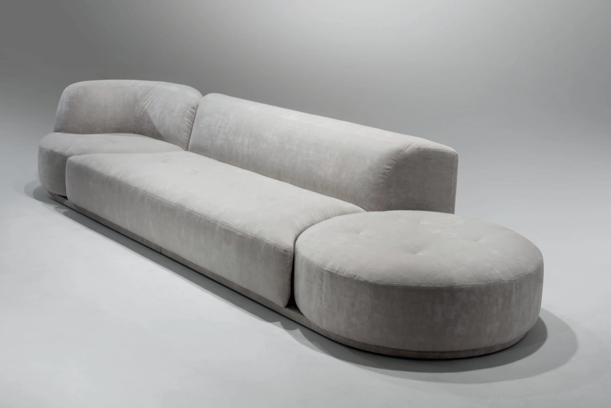 Italian creative paradise sofa multifunctional fabric upholstery modular sofa with swivel armchairs for living room