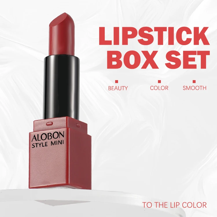 Alobon Matte Liquid Lipstick Long Lasting 24 Hour Waterproof Velvet Nonstick Cup Lipgloss Lip Stain Pigmented  MINI Lip Set Case
