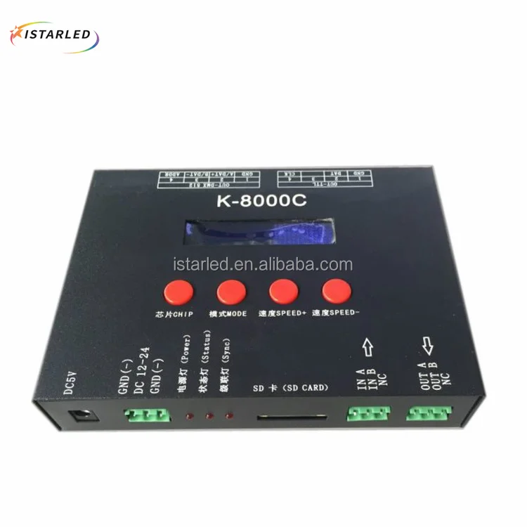 smart programmable lededit k-8000c sd card 8000pixels rgb rgbw sd card led controller