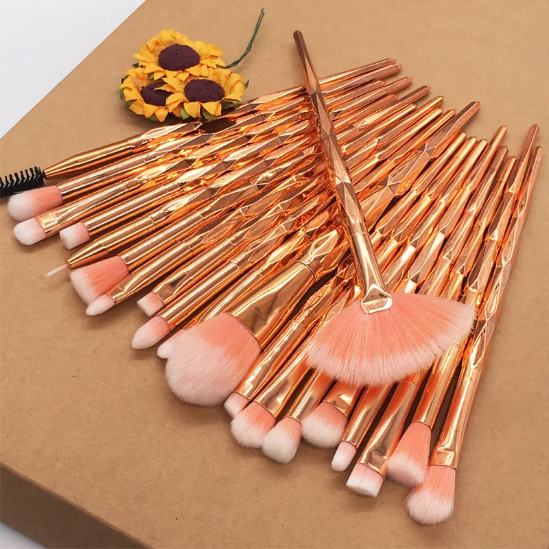 
Manufacturing 20pcs Lucency Makeup Brushes Private Label Make Up Tools Powder Foundation Eye Brush Set 